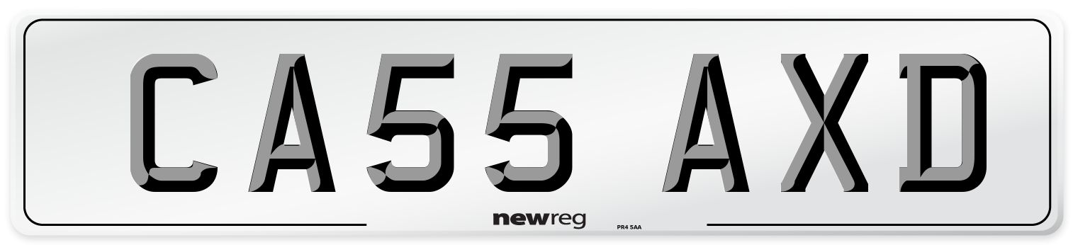CA55 AXD Number Plate from New Reg